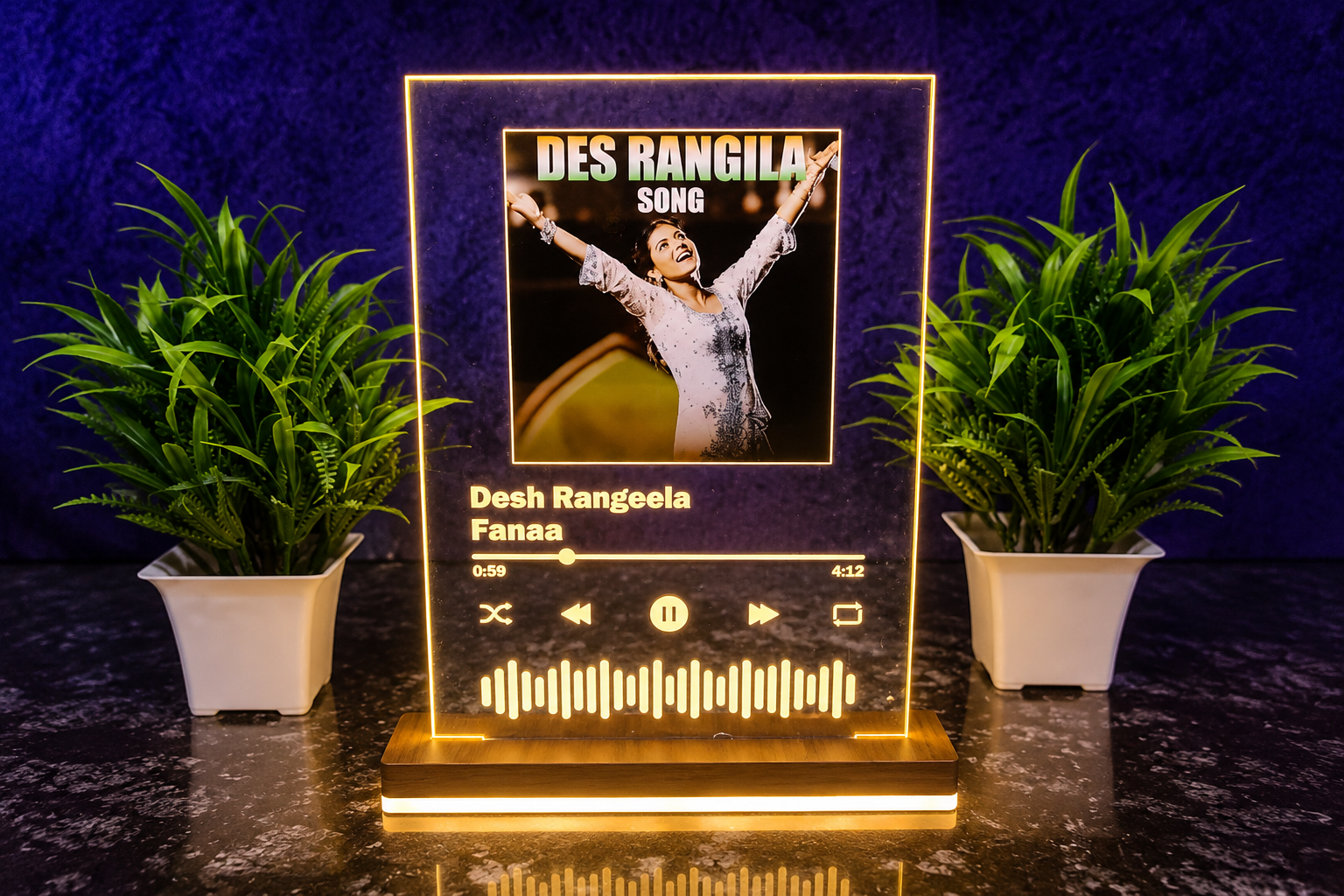 Spotify Style LED Acrylic Lamp