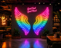 Rainbow Angel Wings Neon Light