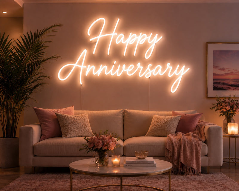 Happy Anniversary Neon Light