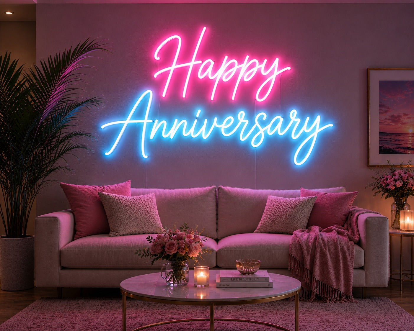 Happy Anniversary Neon Light